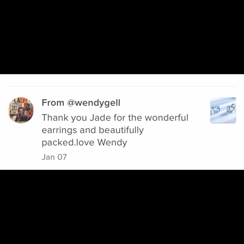 New! Sterling Silver Topaz Studs - Picture 9 of 9